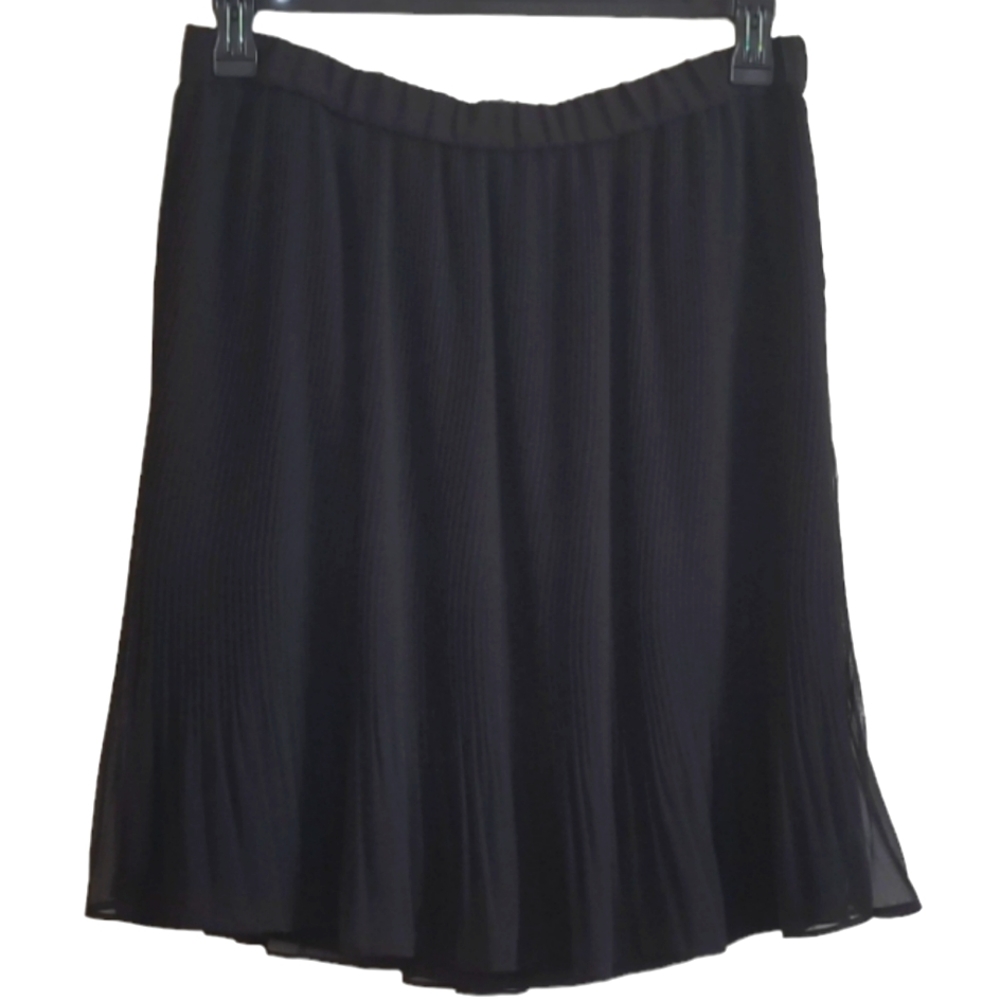 Calvin Klein Semi Sheer Pleated Skirt